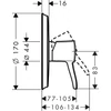 Kép 2/3 - Hansgrohe Metropol Classic egykaros falsík alatti zuhanycsaptelep színkészlet króm/arany hatású 31365 090 (31365090)