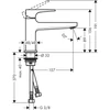 Kép 2/3 - Hansgrohe Metropol egykaros mosdócsaptelep 100 push-open lefolyóval,CoolStart 32503 000 (32503000)