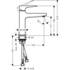 Kép 2/3 - Hansgrohe Metropol egykaros mosdócsaptelep 110 CoolStart push-open lefolyóval 32508 000 (32508000)