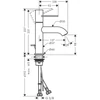 Kép 2/2 - Hansgrohe AXOR Uno egykaros mosdócsaptelep 100 loop fogantyúval automata lefolyóval, króm 38023000