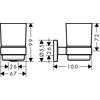 Kép 2/2 - Hansgrohe Logis Universal fogkefe tartó 41718000