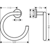 Kép 2/2 - Hansgrohe Logis Universal törölközőtartó gyűrű 41724000