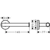 Kép 2/2 - Hansgrohe Logis Universal wc-papír tartó fedél nélkül 41726000