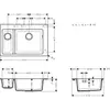 Kép 2/6 - Hansgrohe S510-F635 beépített mosogató 180/450 két medencével betonszürke 43315380