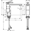 Kép 2/3 - Hansgrohe AXOR Edge egykaros mosdócsaptelep 130 push-open lefolyó-garnitúrával 46010000