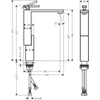 Kép 2/2 - Hansgrohe AXOR Edge egykaros mosdócsaptelep 280 push-open lefolyó-garnitúrával 46030000