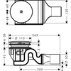 Kép 2/3 - Hansgrohe Komplett készlet Raindrain '90 XXL lefolyógarnitúrával 60067 000 (60067000)