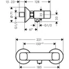 Kép 2/3 - Hansgrohe Logis kétkaros falsíkon kívüli zuhanycsaptelep 71263 000 (71263000)