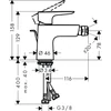 Kép 2/2 - Hansgrohe Talis E Egykaros bidécsaptelep automata lefolyó-garnitúrával, szálcsiszolt bronz 71720140