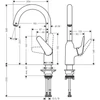 Kép 2/4 - Hansgrohe Focus M421-H220 egykaros konyhai csaptelep nemesacél felület 71802800