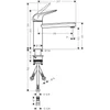 Kép 2/2 - Hansgrohe Focus M425-H120 Egykaros konyhai csaptelep nyílt rendszerű vízmelegítőkhöz 71804000