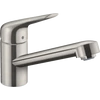 Kép 1/3 - Hansgrohe Focus M421-H100 egykaros konyhai csaptelep 120, rozsdamentes acél 71808800