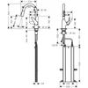 Kép 2/2 - Hansgrohe Focus M4216-H180 egykaros konyhai csaptelep kihúzható zuhanyfejjel, rozsdamentes acél 71821800