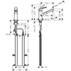 Kép 2/3 - Hansgrohe Focus M4214-H150 egykaros konyhai csaptelep kihúzható kifolyóval, króm 71829000