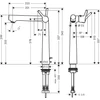 Kép 2/2 - Hansgrohe Talis S 250 egykaros magasított mosdócsaptelep, automata lefolyó-garnitúrával 72115 000 (72115000)