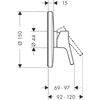 Kép 2/2 - Hansgrohe Talis S falsík alatti zuhanycsaptelep 72605 000 (72605000)