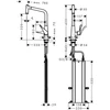 Kép 3/3 - Hansgrohe M7116-H320 egykaros konyhai csaptelep 320 kihúzható zuhanyfejjel, rozsdamentes acél hatású 73801800