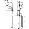 Kép 2/3 - Hansgrohe M7115-H320 egykaros konyhai csaptelep 320 kihúzható kifolyóval, rozsdamentes acél hatású 73803800