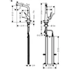 Kép 2/3 - Hansgrohe M7114-H320 egykaros konyhai csaptelep 320 kihúzható kifolyóval, króm 73812000