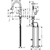 Kép 2/3 - Hansgrohe M5116-H200 egykaros konyhai csaptelep 200 kihúzható zuhanyfejjel, króm 73851000