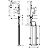 Kép 2/3 - Hansgrohe M5115-H300 egykaros konyhai csaptelep 300 kihúzható kifolyóval, króm 73853000