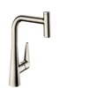 Kép 1/3 - Hansgrohe M5115-H300 egykaros konyhai csaptelep 300 kihúzható kifolyóval, rozsdamentes acél hatású 73853800