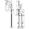 Kép 2/3 - Hansgrohe Talis Select M5117-H300 egykaros konyhai csaptelep kihúzható kifolyóval, rozsdamentes acél 73867800