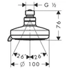 Kép 2/2 - Hansgrohe Croma 100 multi fejzuhany 27443 000 (27443000)