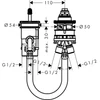 Kép 2/2 - Hansgrohe Alaptest 2-lyukú peremre szerelhető termosztátos kádcsaptelephez 13159180