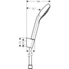 Kép 2/3 - Hansgrohe Zuhanytartó szett 1jet 160 cm-es zuhanycsővel 26412400