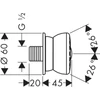 Kép 2/2 - Hansgrohe Oldalzuhany 1jet 28466000