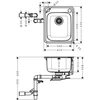 Kép 2/2 - Hansgrohe S412-F340 beépített mosogató 340/400 43334800