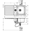 Kép 2/2 - Hansgrohe S4113-F540 beépített mosogató 340/150/400 mosogatótálcával 43339800