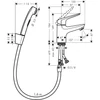 Kép 2/2 - Hansgrohe Egykaros mosdócsaptelep 70 bidette kézizuhannyal és 160 cm zuhanycsővel 71144000