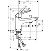 Kép 2/2 - Hansgrohe Egykaros kád- és zuhanycsaptelep Monotrou kétféle átfolyási mennyiséggel 71324000