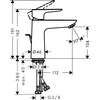 Kép 2/2 - Hansgrohe Egykaros mosdócsaptelep 110 CoolStart automata lefolyó-garnitúrával 71713000