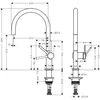 Kép 2/2 - Hansgrohe Egykaros konyhai csaptelep 220 72804000