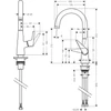 Kép 2/2 - Hansgrohe Egykaros konyhai csaptelep 220 72814000