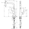 Kép 2/2 - Hansgrohe M5117-H300 egykaros konyhai csaptelep kihúzható kifolyóval 72823000