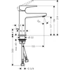 Kép 2/2 - Hansgrohe Egykaros mosdócsaptelep 110 loop fogantyúval, automata lefolyó-garnitúrával 74506000