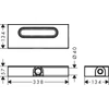 Kép 2/2 - Hansgrohe uBox universal Alapkészlet lineáris zuhanylefolyóhoz, lapos telepítéshez 01000180