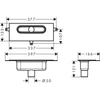 Kép 2/2 - Hansgrohe uBox universal Alapkészlet lineáris zuhanylefolyóhoz, függőleges telepítéshez 01002180