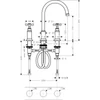 Kép 2/2 - Hansgrohe Axor Montreux 3-lyukú mosdócsaptelep DN15, szálcsiszolt nikkel 16513820