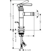 Kép 2/2 - Hansgrohe Axor Montreux egykaros bidécsaptelep, automata lefolyó-garniturával, króm 16526 000 (16526000)