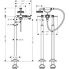 Kép 2/3 - Hansgrohe Axor Montreux kétkaros szabadonálló kádcsaptelep, króm 16553 000 (16553000)