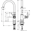 Kép 2/2 - Hansgrohe Axor Montreux mosogató csaptelep, króm 16580 000 (16580000)