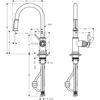 Kép 2/2 - Hansgrohe Axor Montreux konyhai csaptelep kihúzható zuhanyfejjel 16581 000 (16581000)