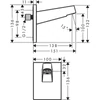 Kép 2/2 - Hansgrohe Pulsify Fali csatlakozó fejzuhanyhoz, 260 matt fehér 24149700