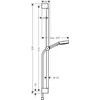 Kép 2/3 - Hansgrohe Pulsify Select S Zuhanyszett 105, 3 jet Relaxation, 90 cm-es zuhanyrúddal matt fehér 24170700