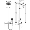 Kép 2/5 - Hansgrohe Pulsify S Showerpipe 260, 2 jet, és ShowerTablet Select 400 króm 24240000